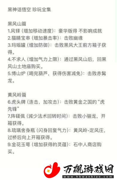 黑神话悟空兽与佛珍玩获取全攻略