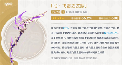 原神飞雷之弦振90级属性