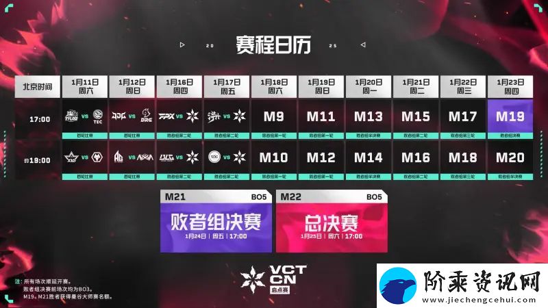 VCT-CN启点赛1月11日揭幕战：TYL对阵TEC-XLG对阵WOL