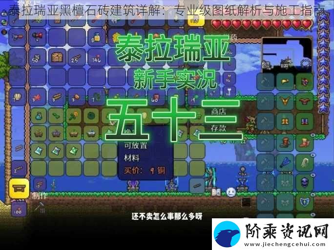 泰拉瑞亚黑檀石砖建筑详解：专业级图纸解析与施工指南