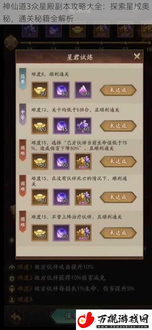 神仙道3众星殿副本攻略大全：探索星域奥秘通关秘籍全解析