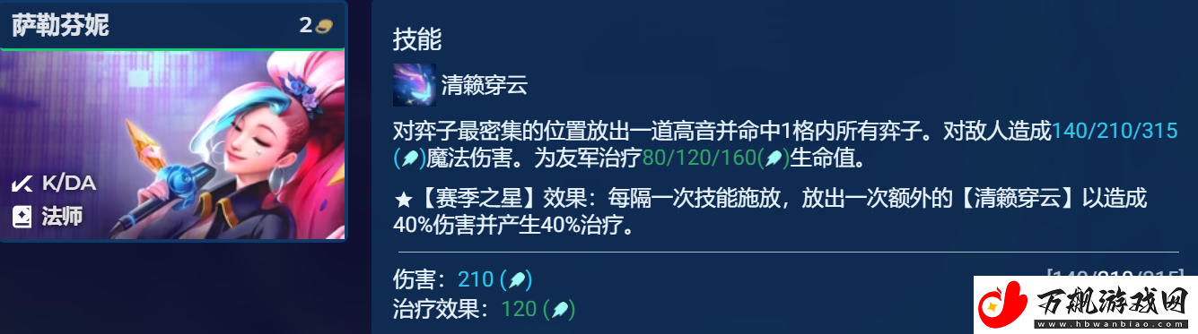 金铲铲之战萨勒芬妮主C阵容攻略