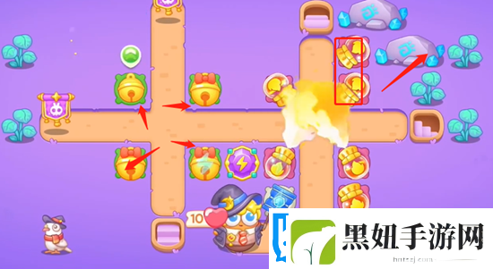 保卫萝卜4阿波与魔法宝藏第57关通关攻略
