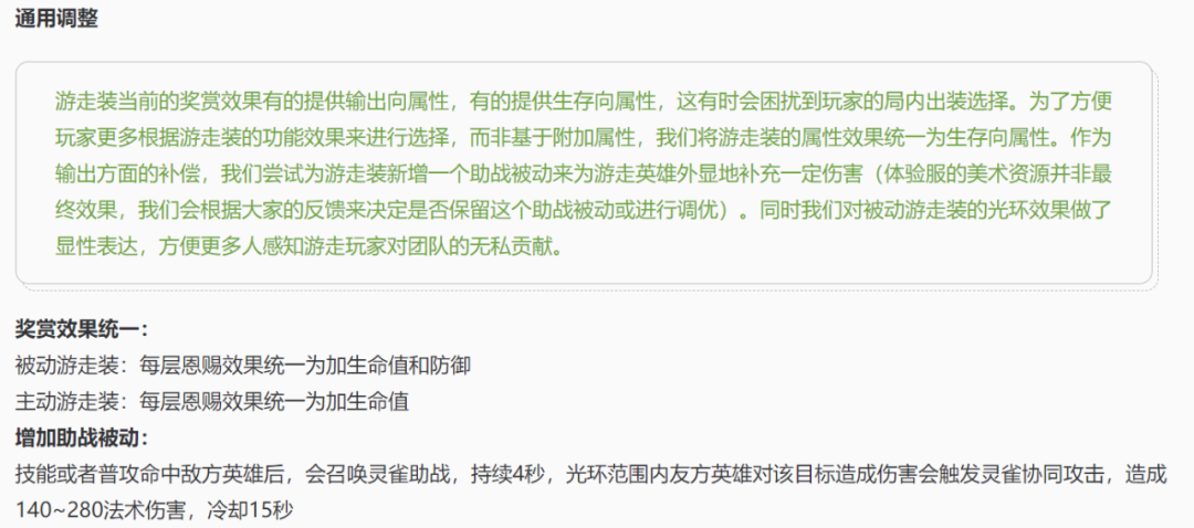 王者荣耀S31赛季装备调整