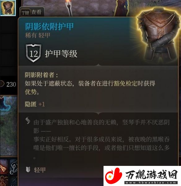 博德之门3阴影依附护甲获取方法介绍