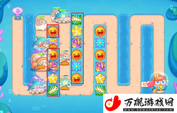 保卫萝卜4海的闺女第110关怎么完美通关