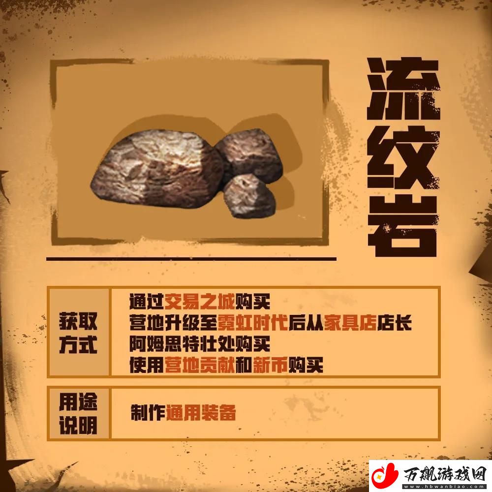 明日之后流纹岩怎么获得